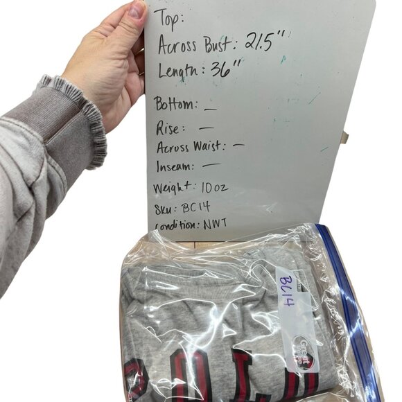 Ralph Lauren Polo Bear Ice Skates Skirt Flag Gray Sleep Shirt Size Medium NWT - Picture 10 of 10